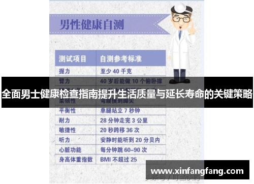 全面男士健康检查指南提升生活质量与延长寿命的关键策略